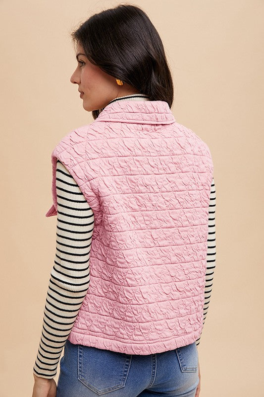 Annie Wear Quilted Snap Down Vest