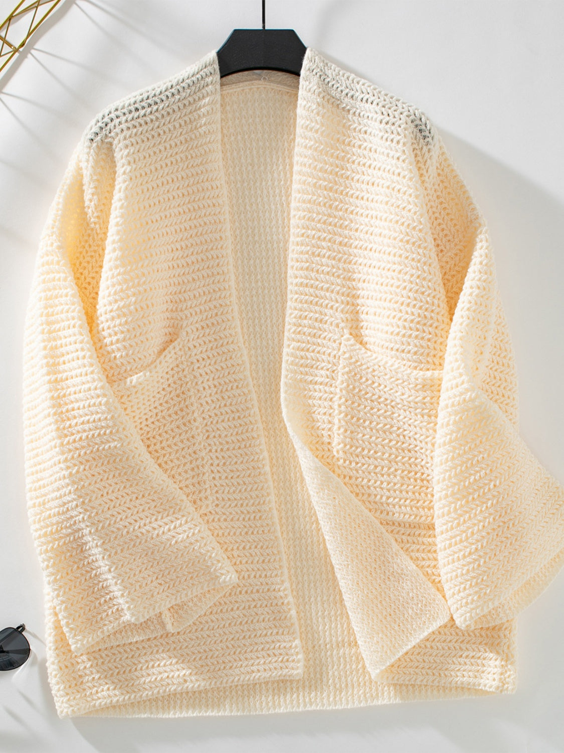 Open Front Pocket Cardigan
