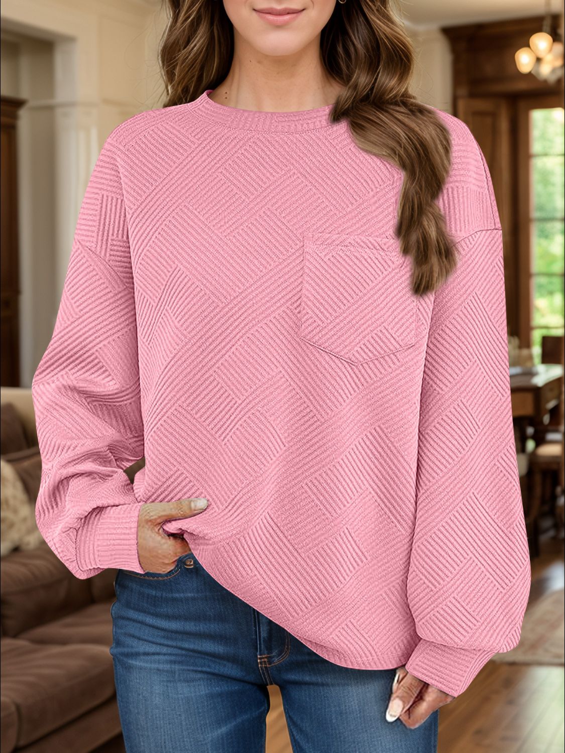 Everyday Textured Sweatshirt