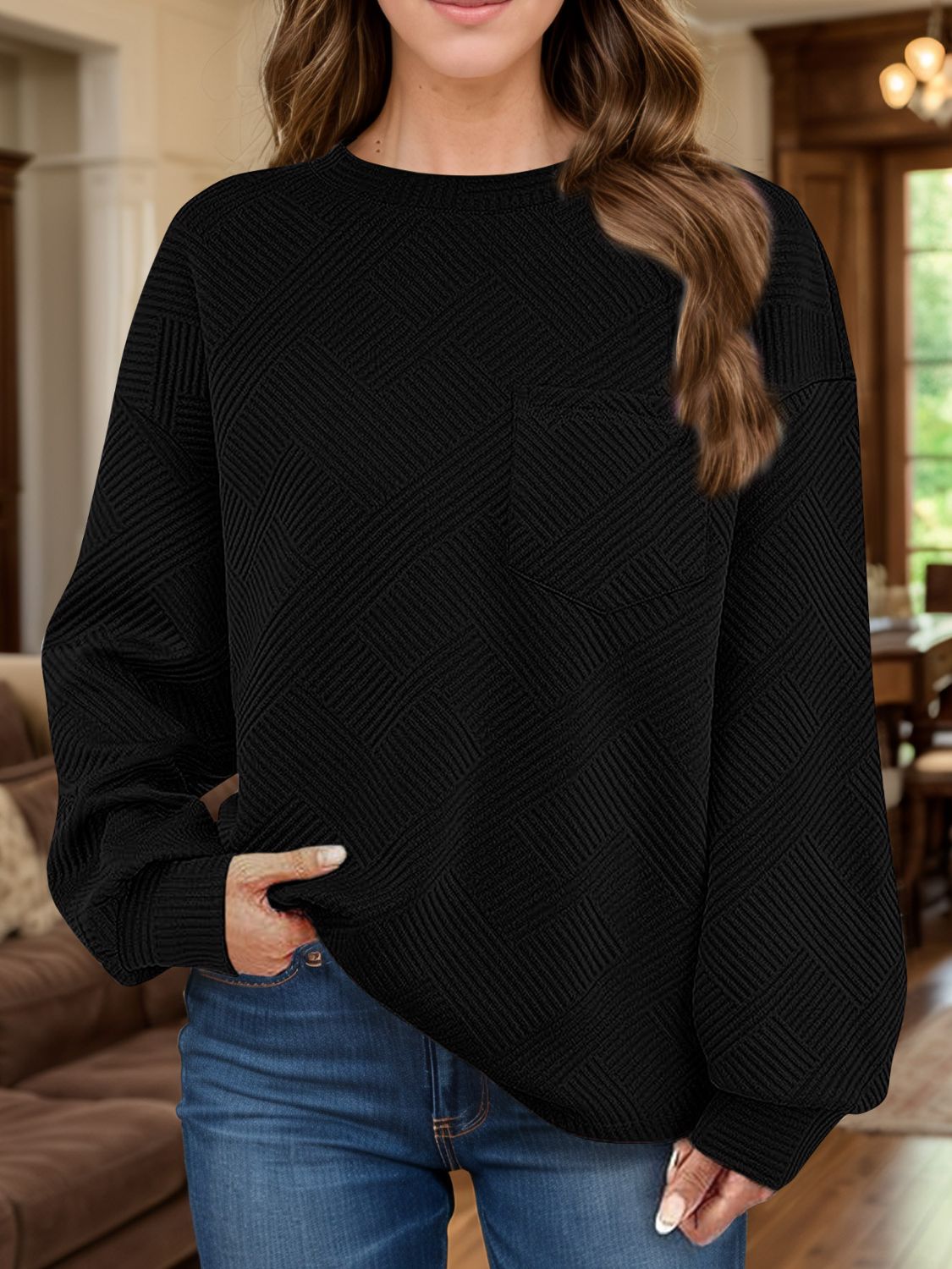 Everyday Textured Sweatshirt