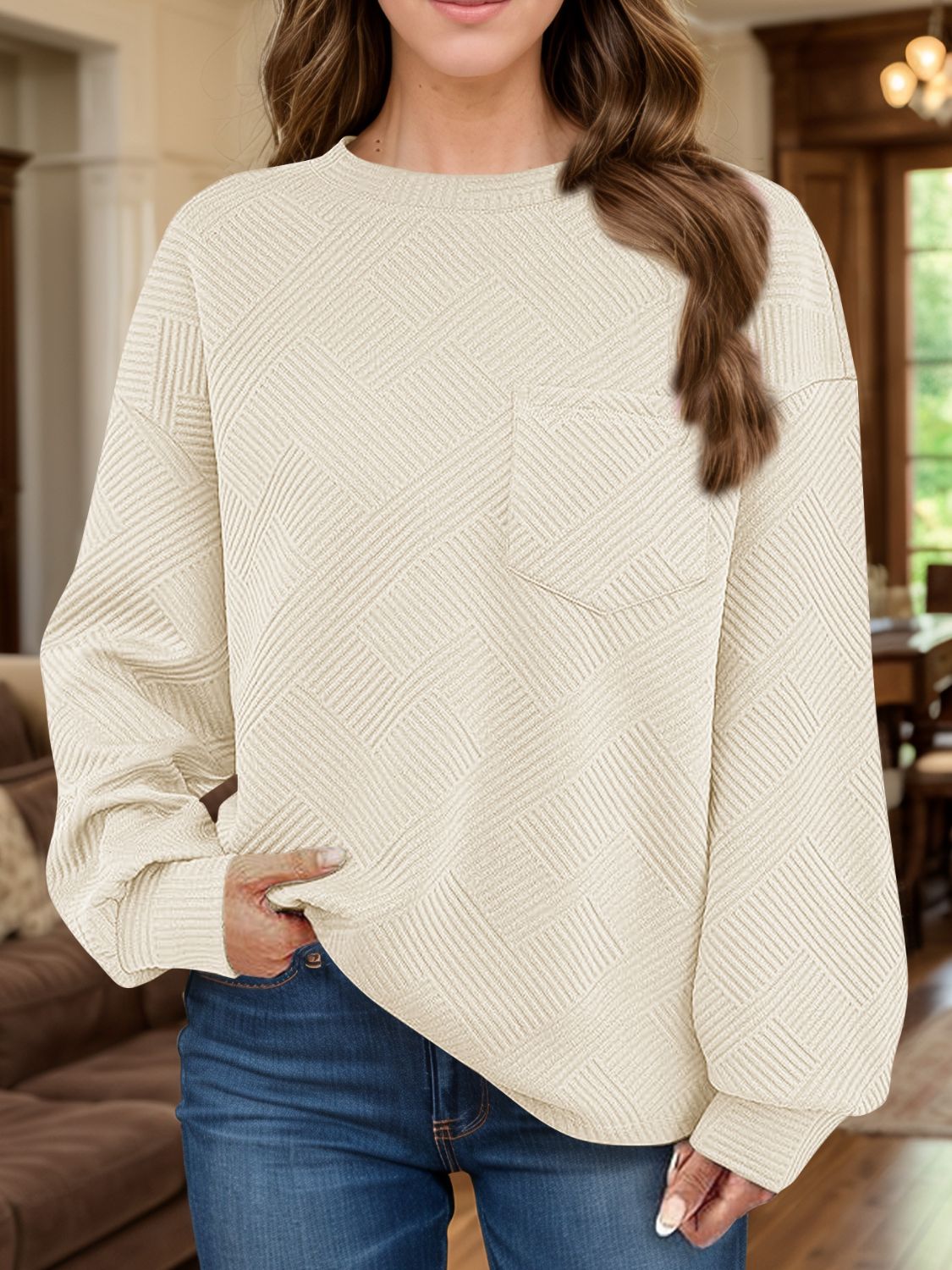 Everyday Textured Sweatshirt