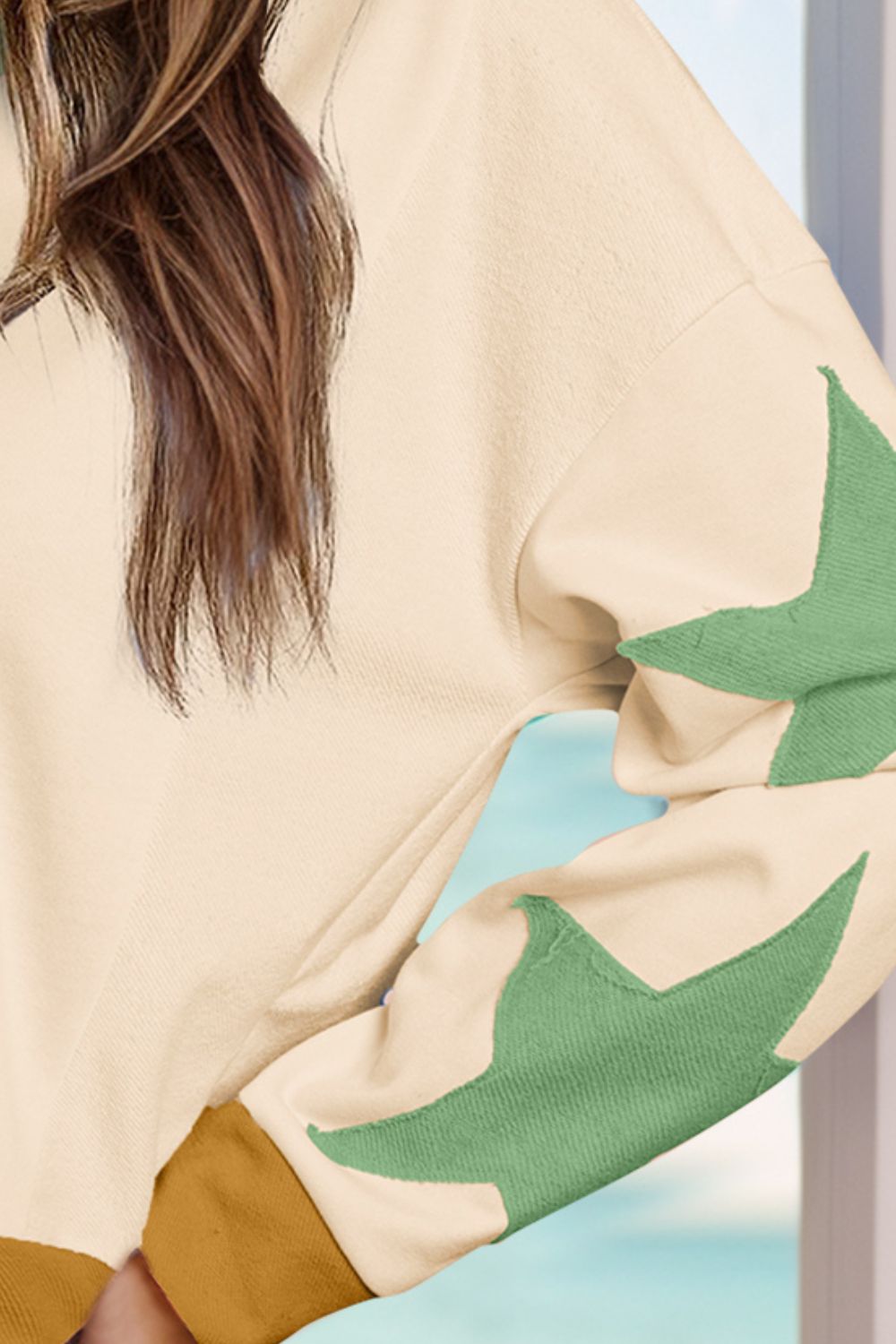 Star Contrast Sweatshirt