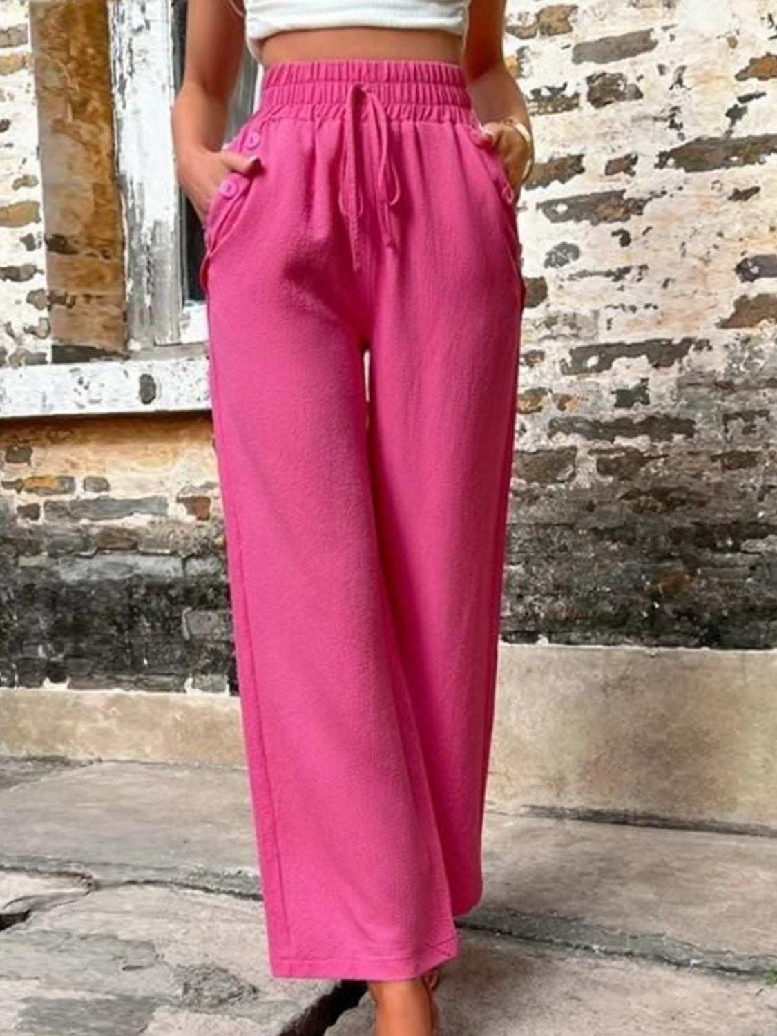 High Waist Wide Leg Pants