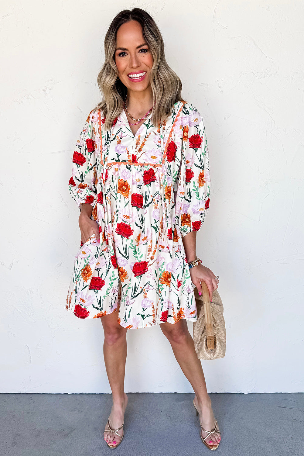 Red Poppy Ricrac Dress