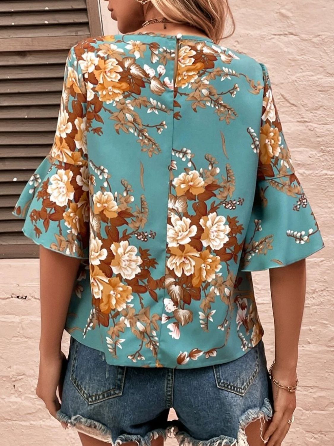 Floral Half Sleeve Blouse