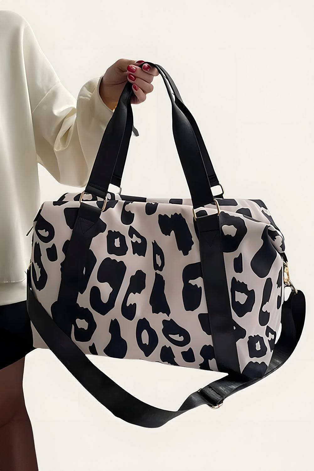 Black Leopard Tote Bag