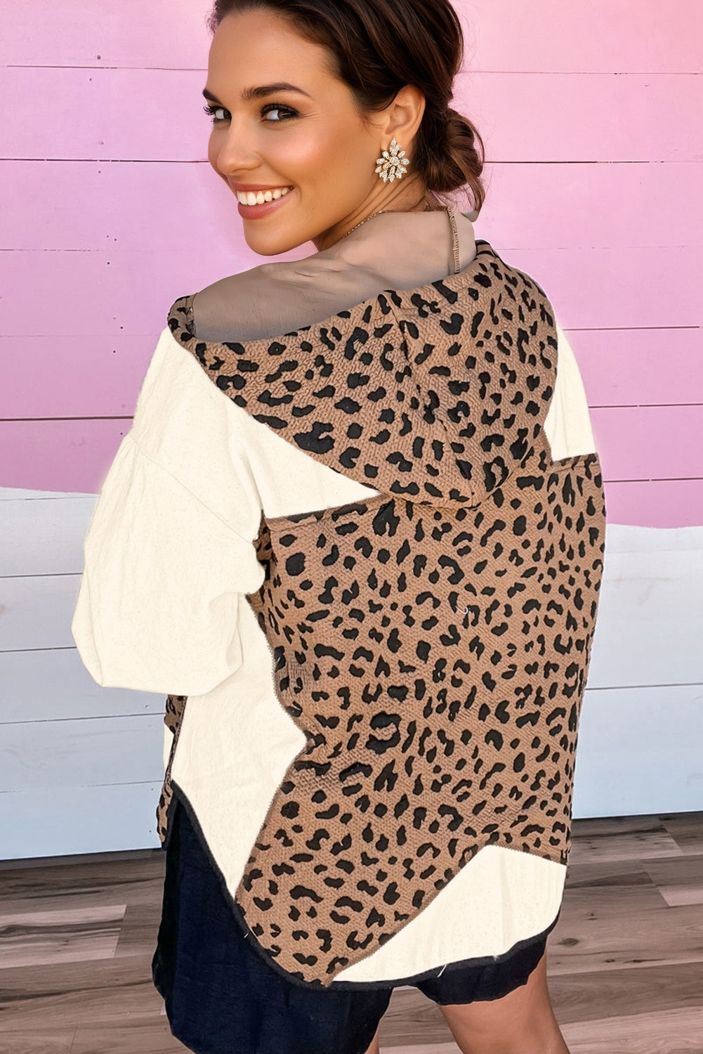 Leopard Star Hooded Jacket