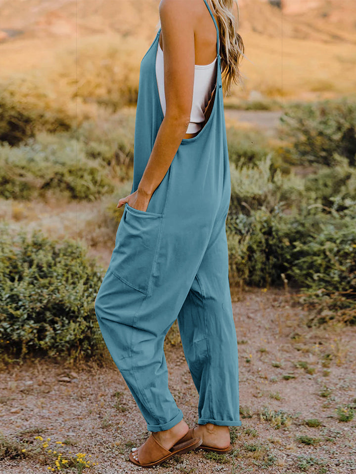 Sleeveless Jumpsuit with Pockets