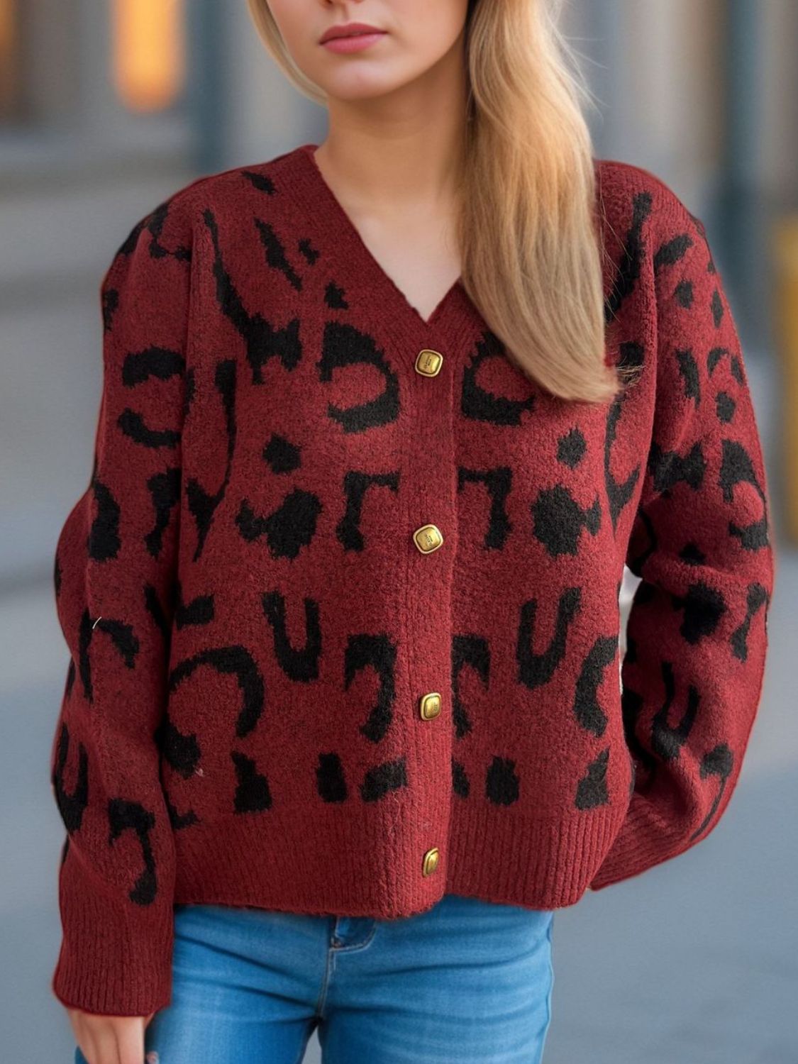 Leopard Button Up Cardigan