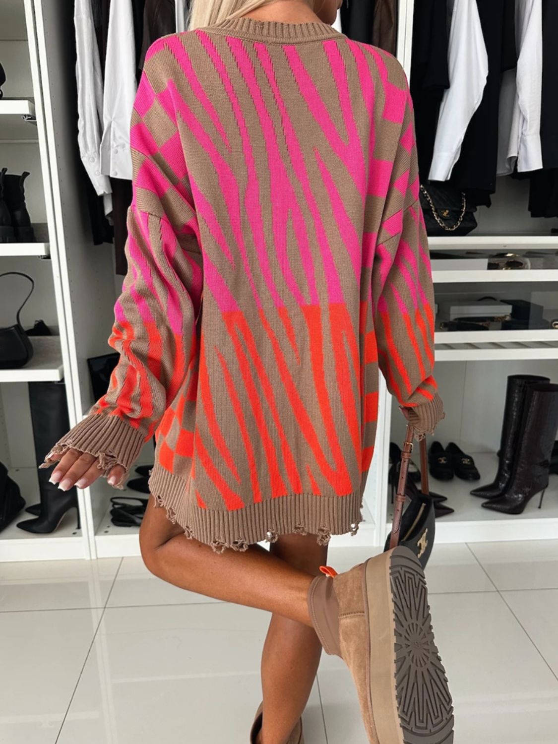 Contrast Oversized Sweater