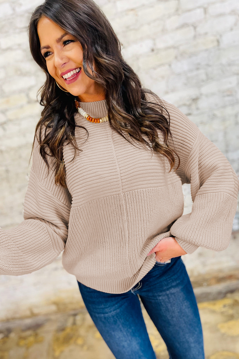 Allie Mixed Texture Sweater