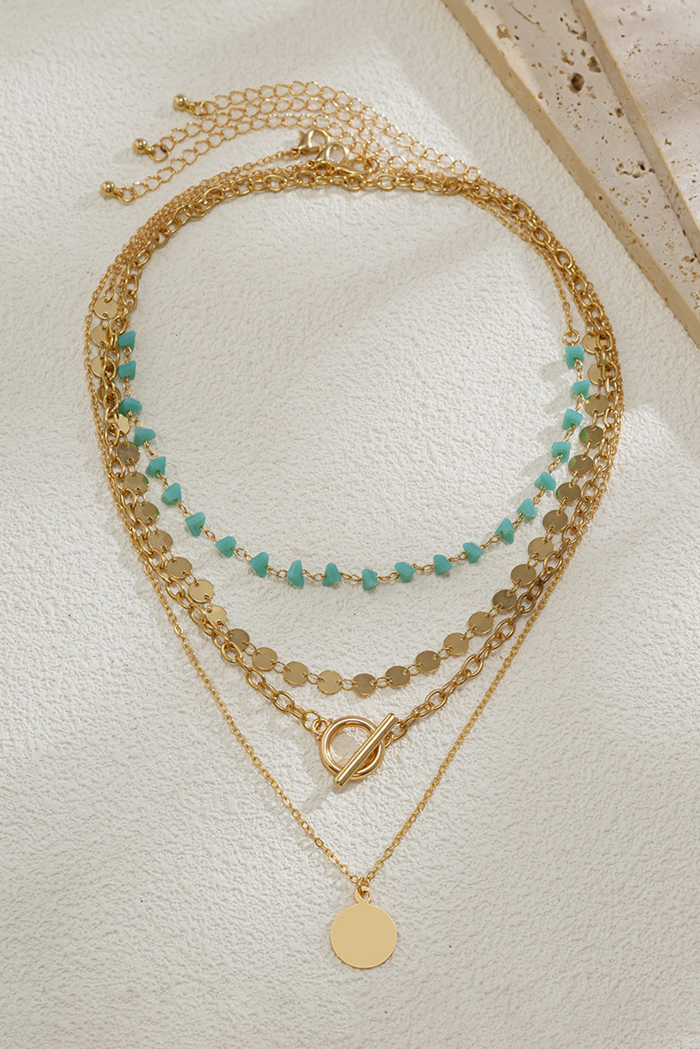 Gold Boho Multi-Layered Necklace Set