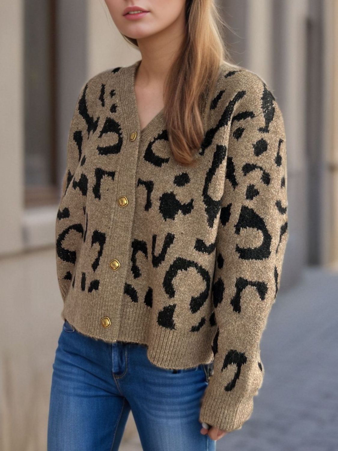 Leopard Button Up Cardigan
