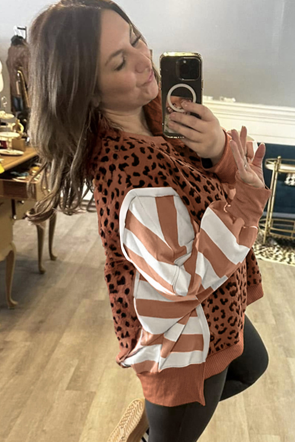 Leopard Love Plus Size Sweatshirt