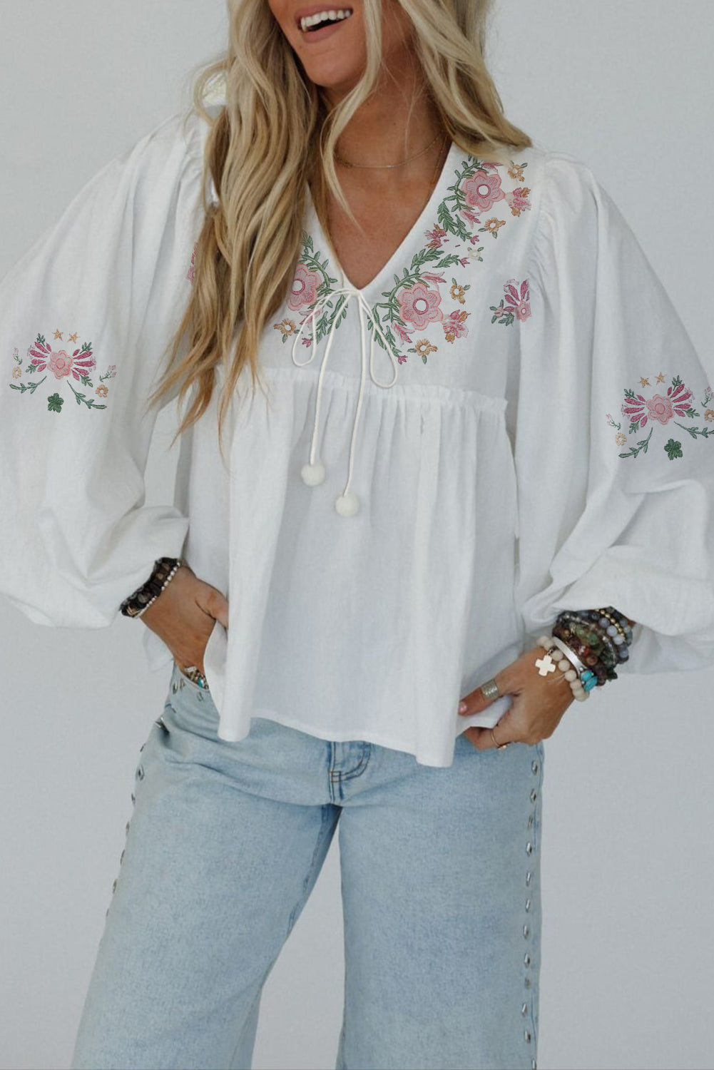 Flowy Flower Babydoll Top