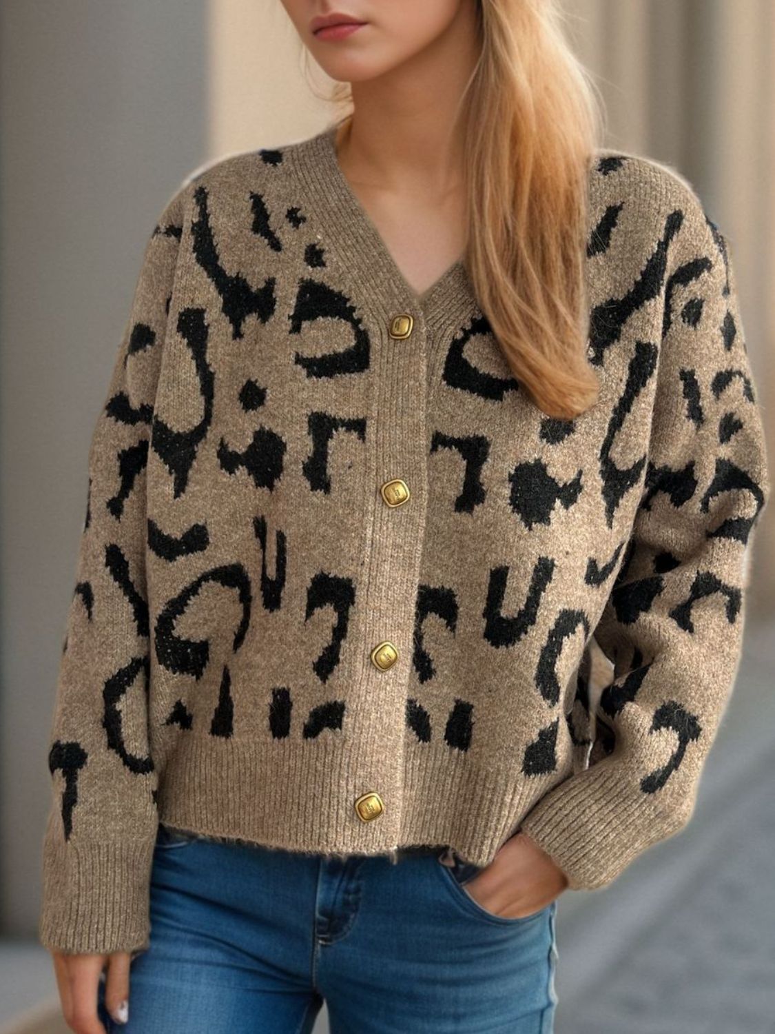 Leopard Button Up Cardigan