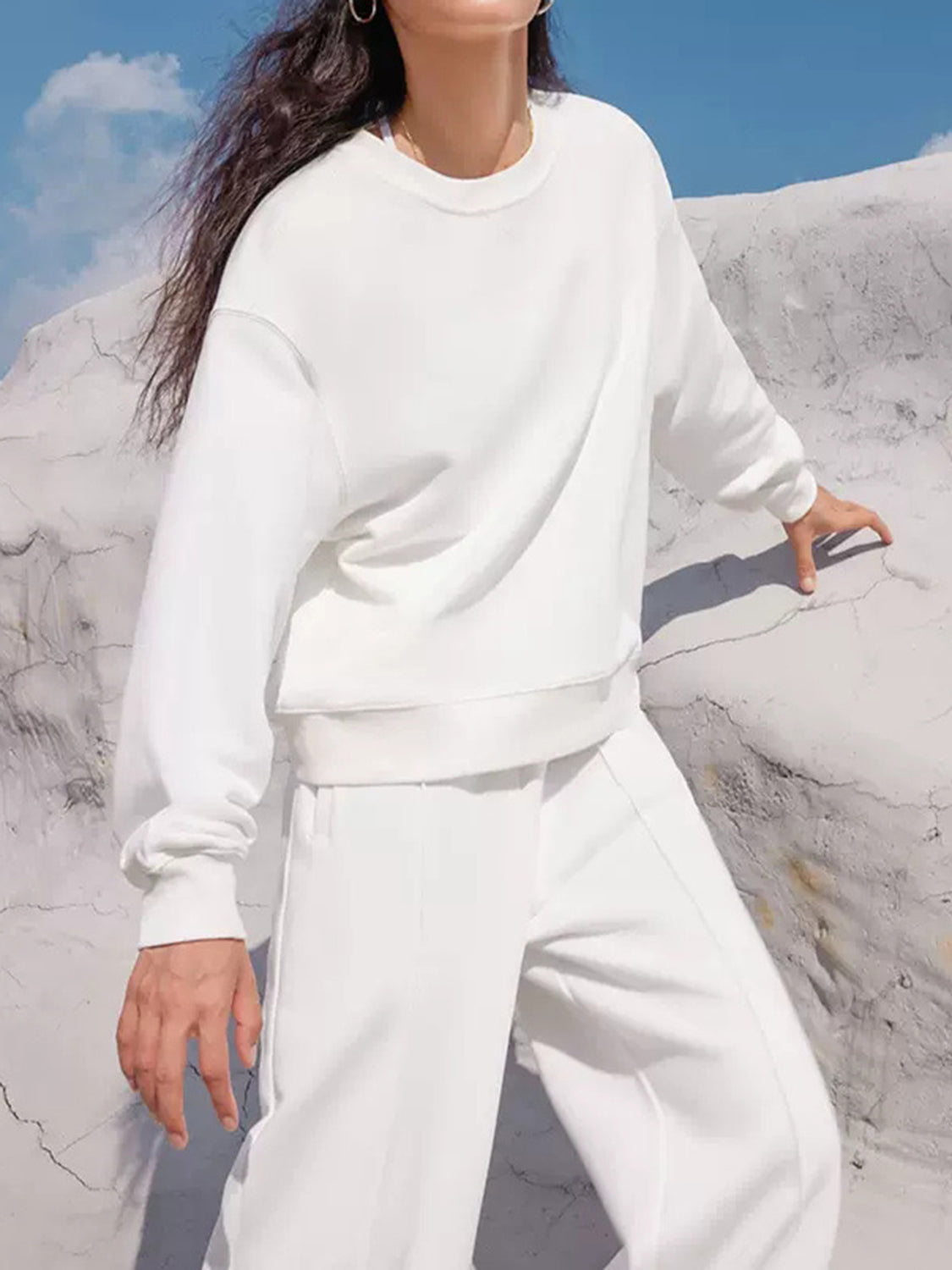 Pullover Top and Elastic Waist Pants Set