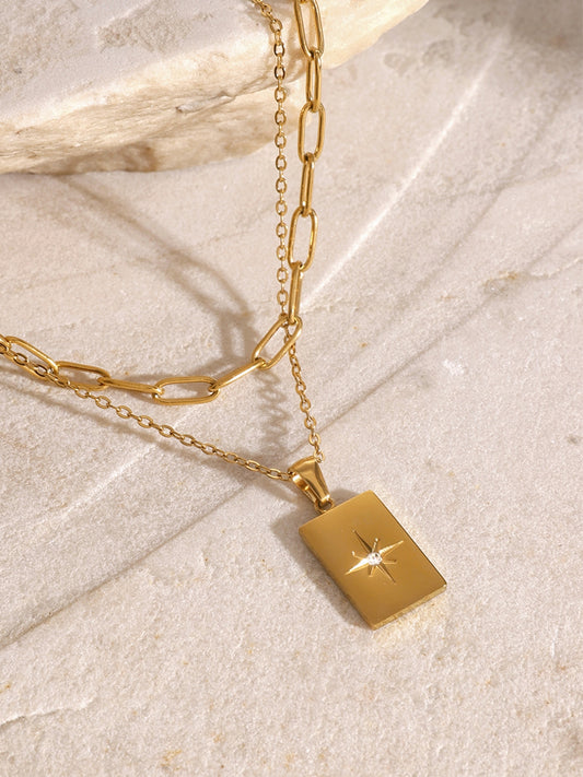 18K Gold-Plated Double-Layered Necklace