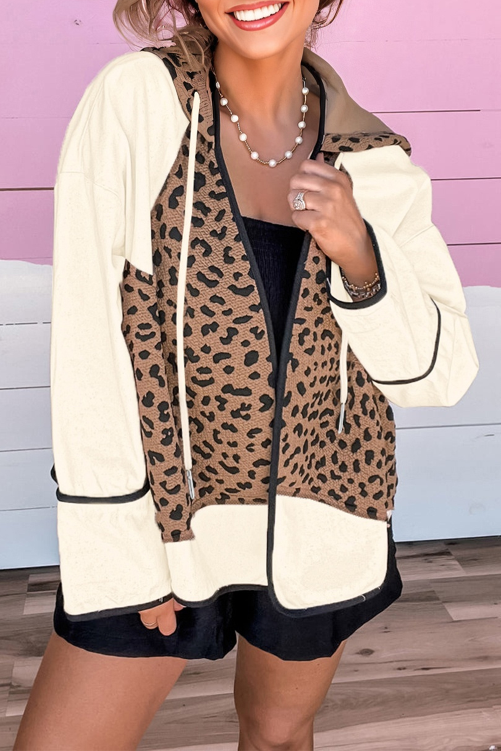 Leopard Star Hooded Jacket