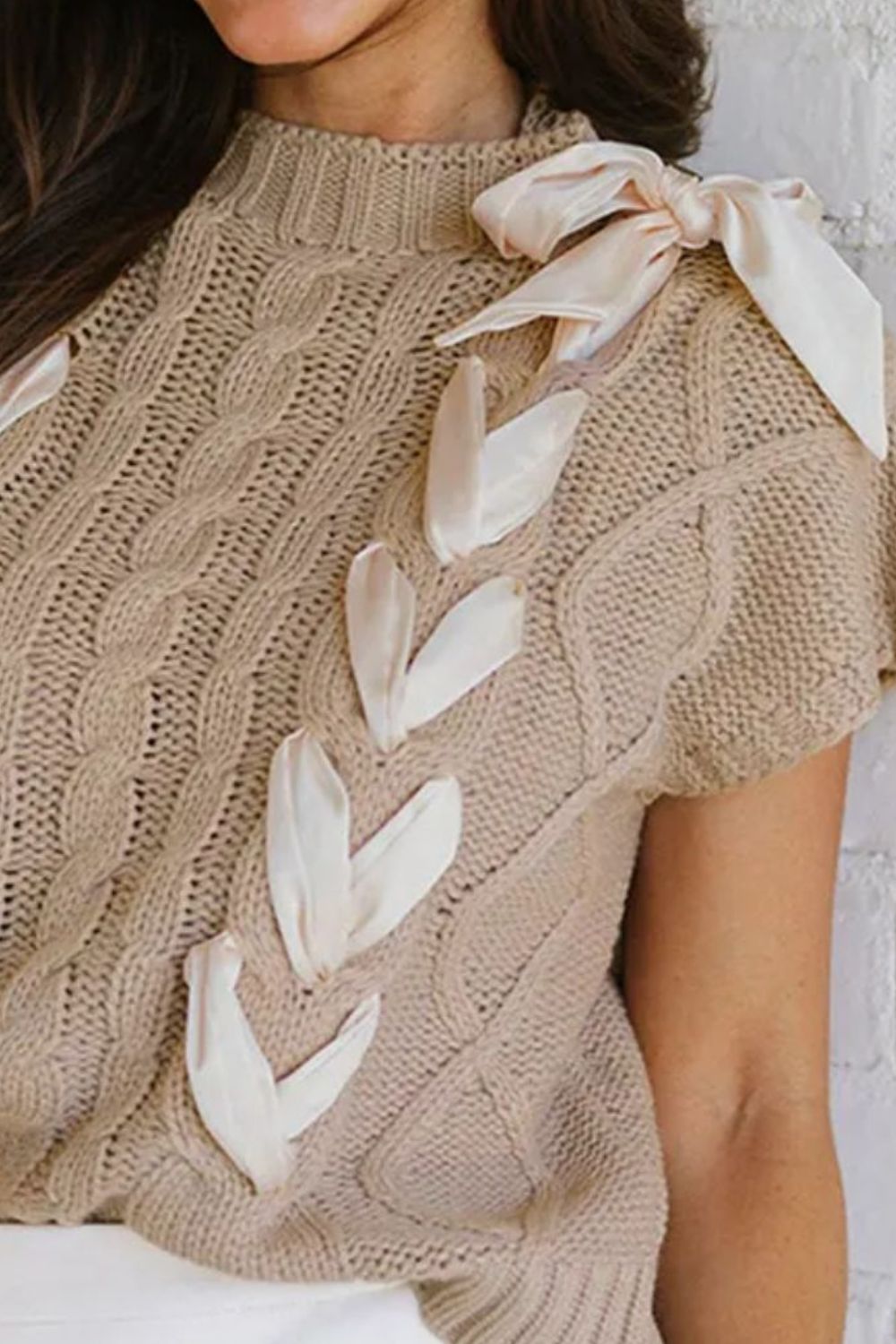 Satin Bow-knot Sweater