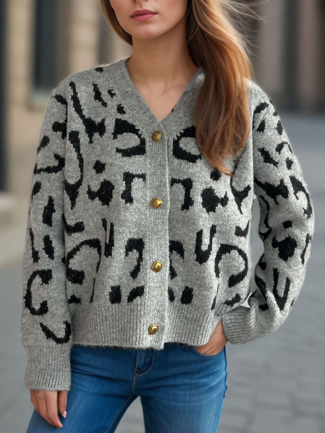 Leopard Button Up Cardigan