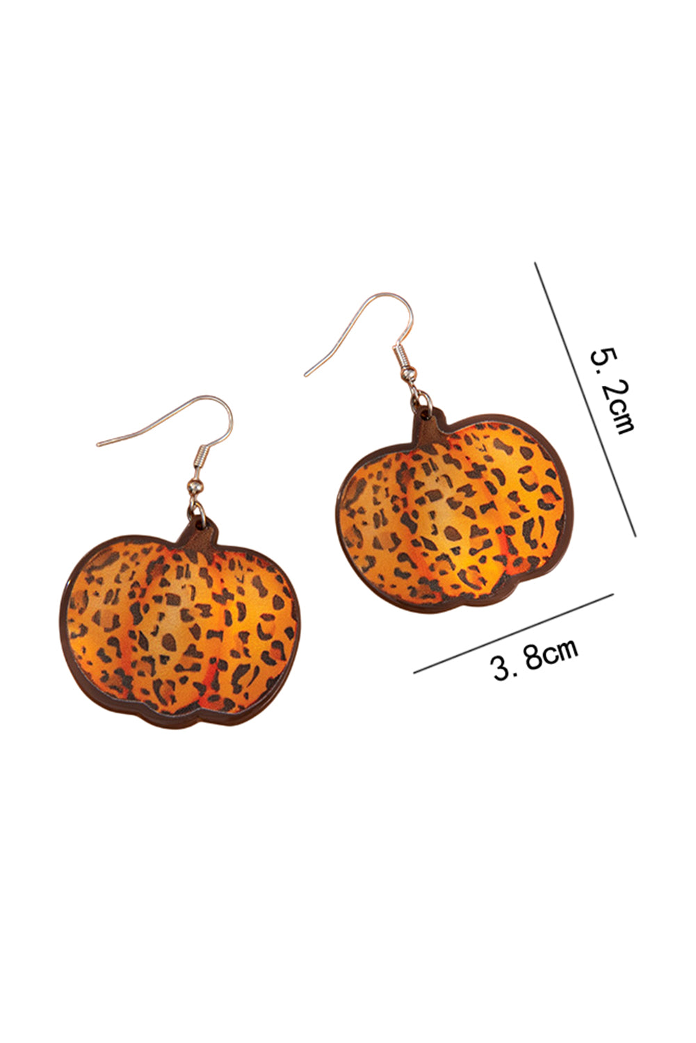Orange Leopard Pumpkin Earrings