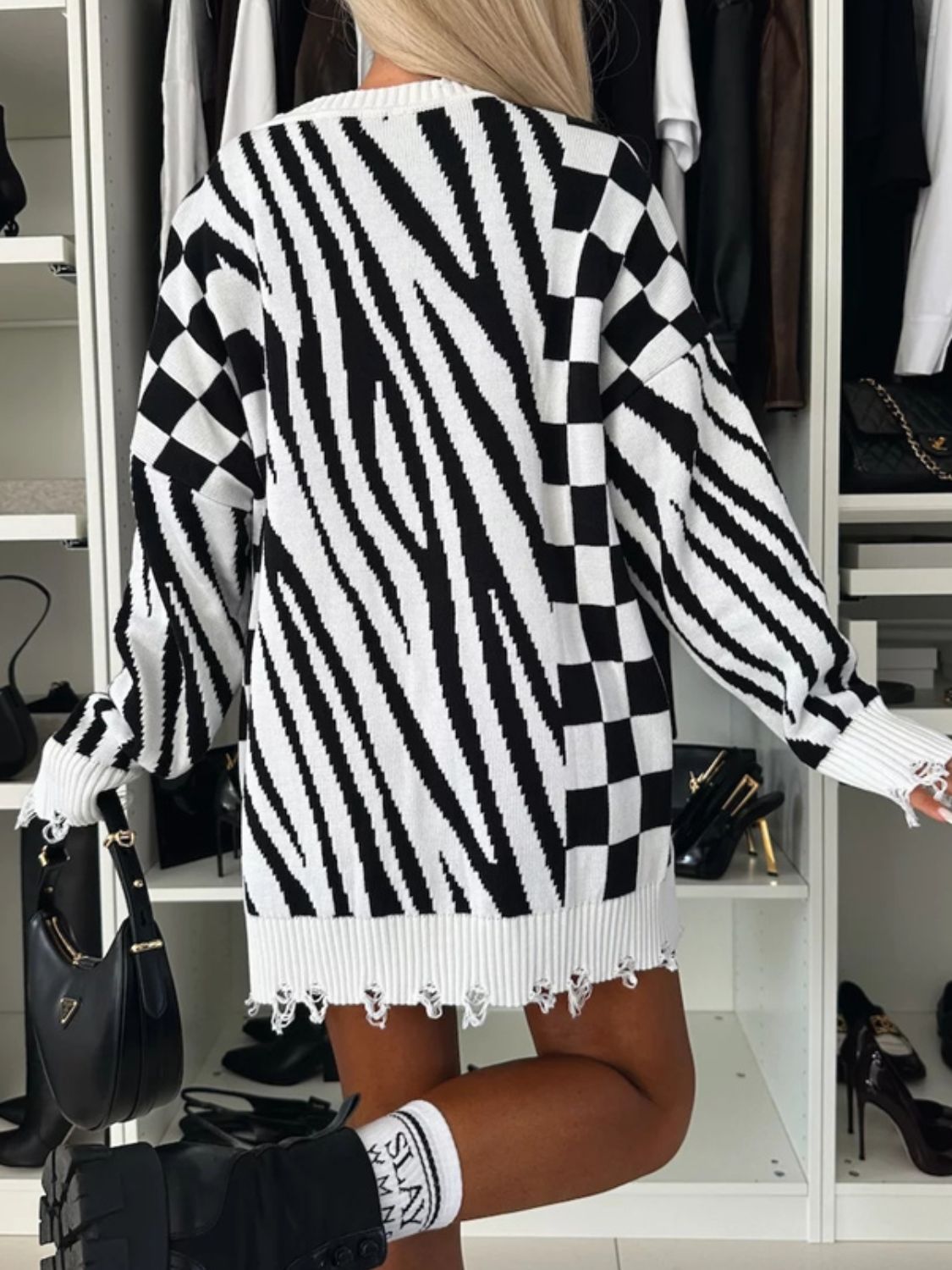 Contrast Oversized Sweater
