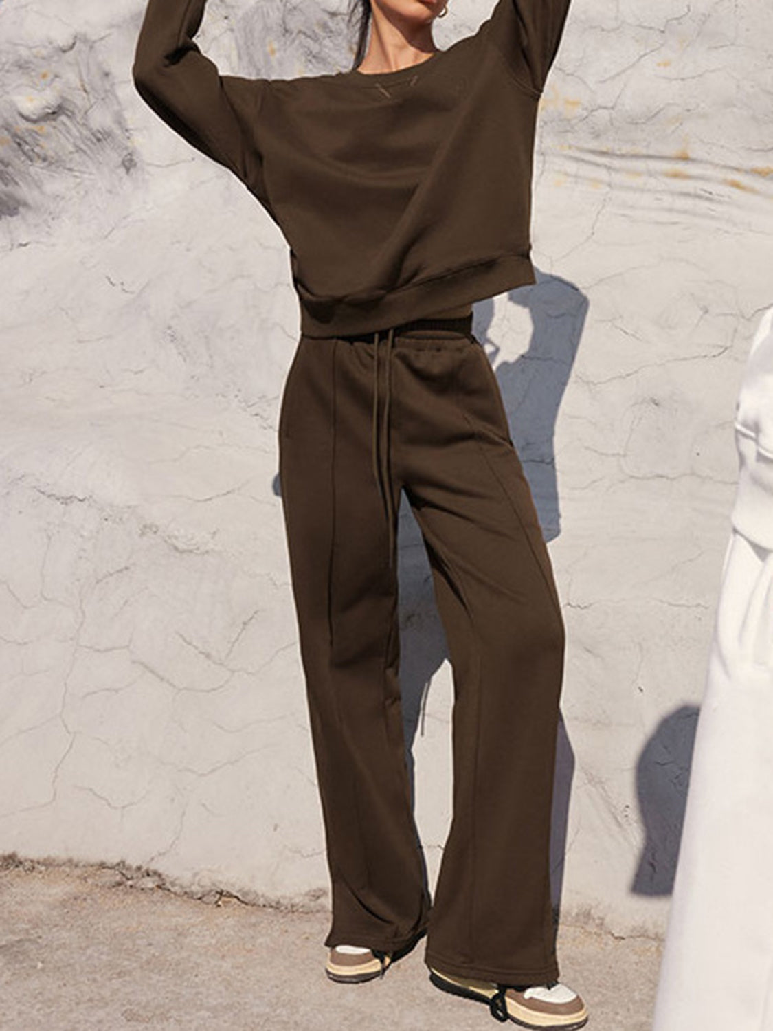 Pullover Top and Elastic Waist Pants Set
