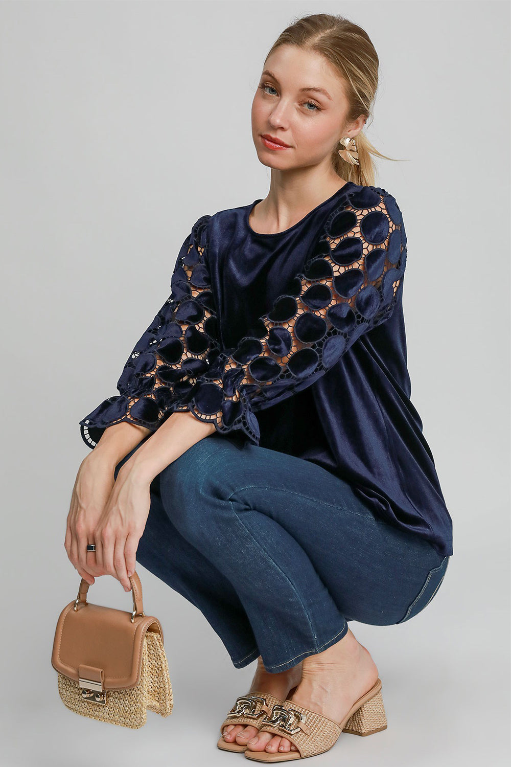 Polka Dot Lace Blouse