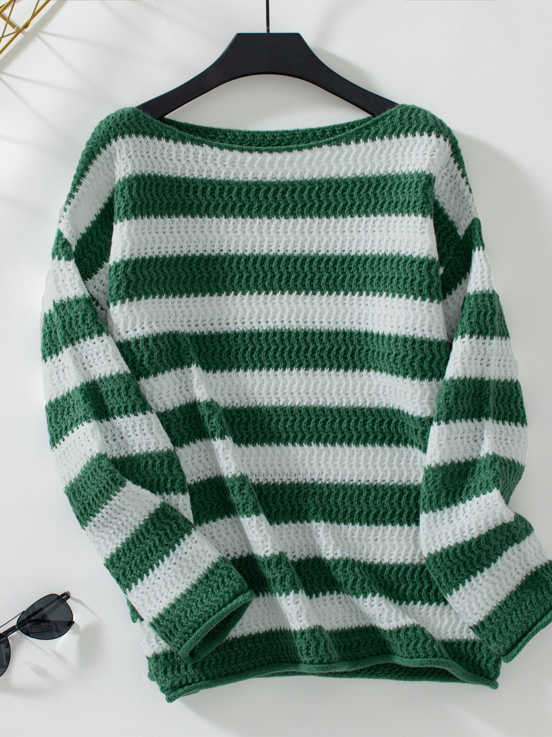 Striped Dropped Shoulder Sweater