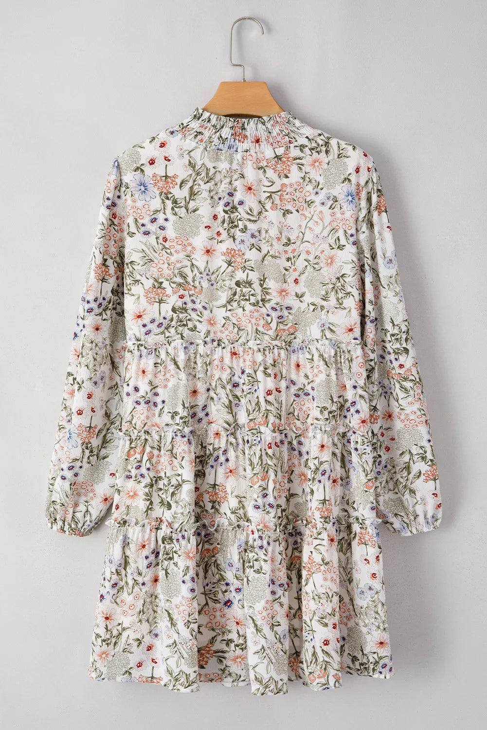 Floral Mock Neck Mini Dress