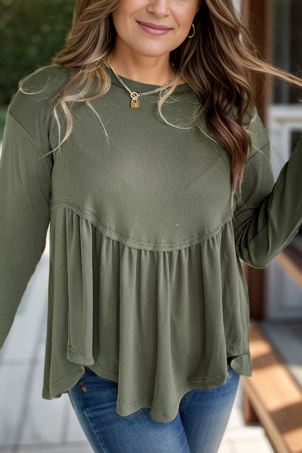 Plus Size Peplum Blouse