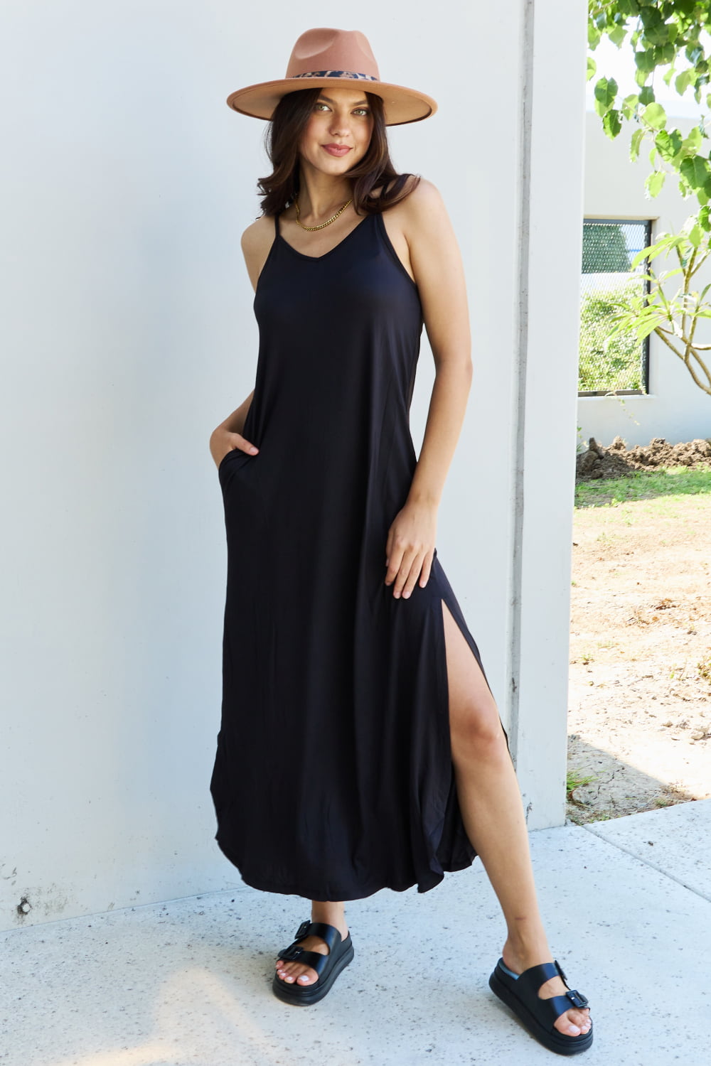 Good Energy Side Slit Maxi Dress