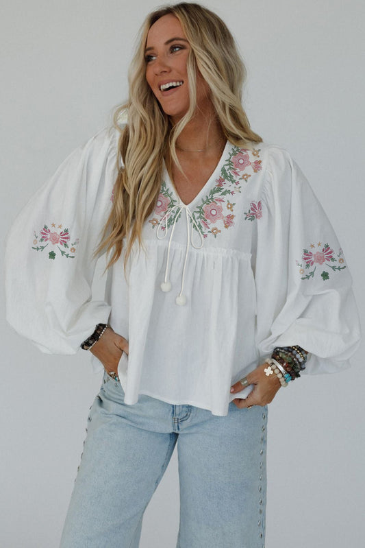Flowy Flower Babydoll Top
