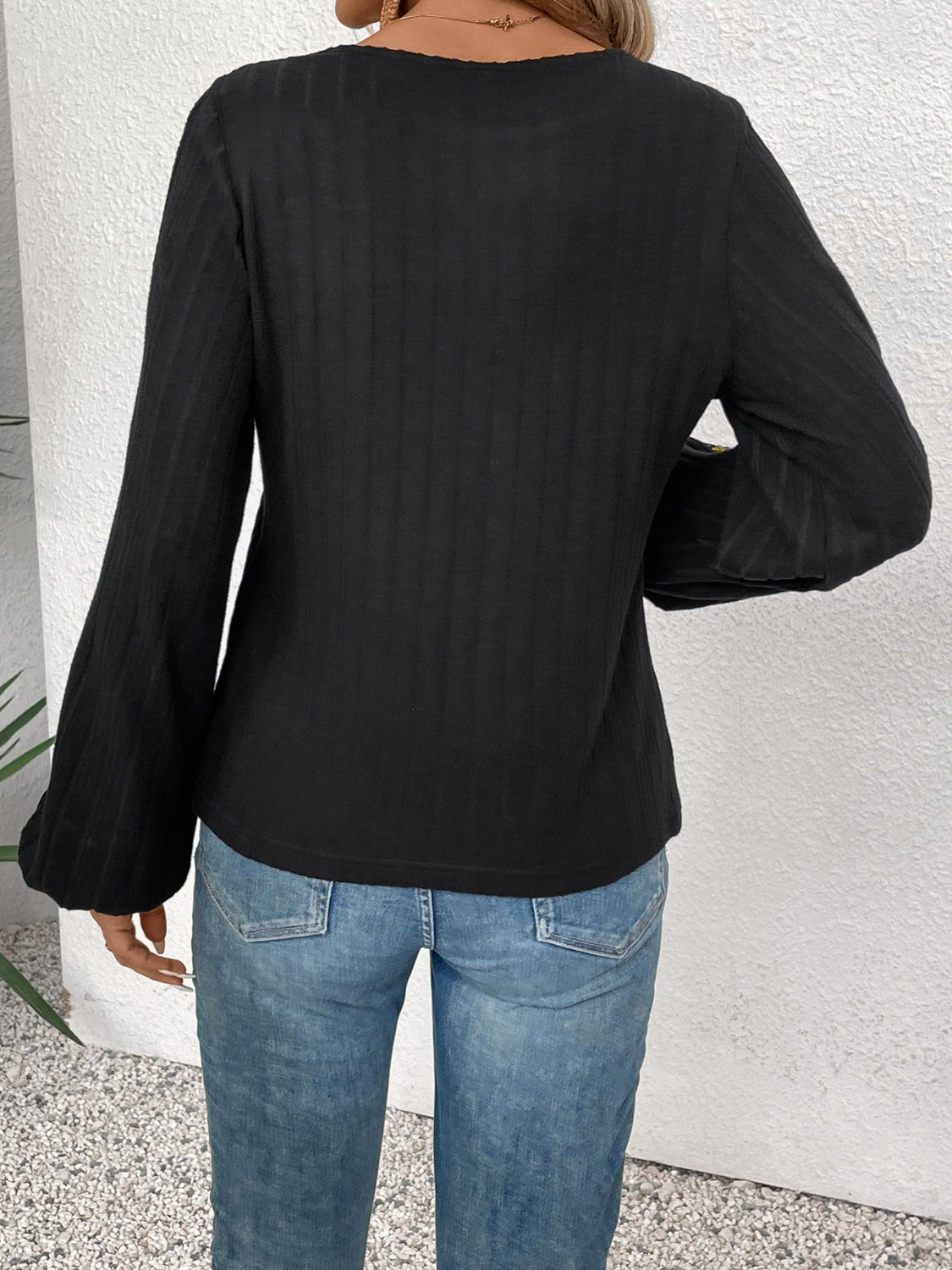 Embroidered Long Sleeve Top