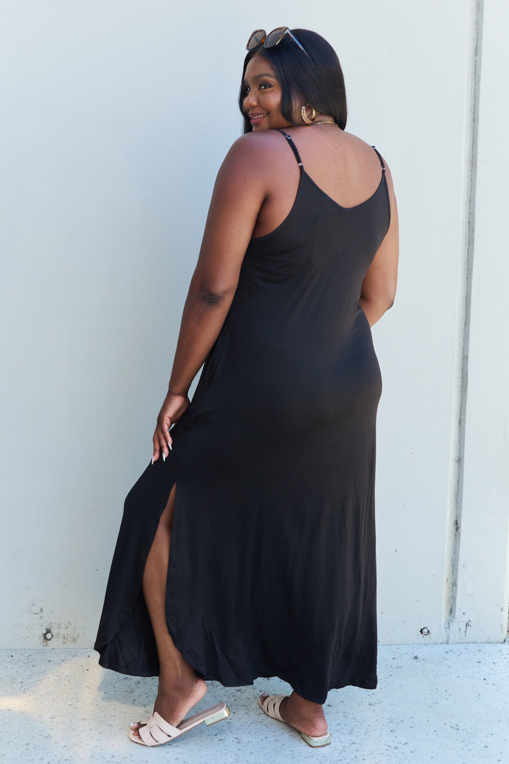 Good Energy Side Slit Maxi Dress