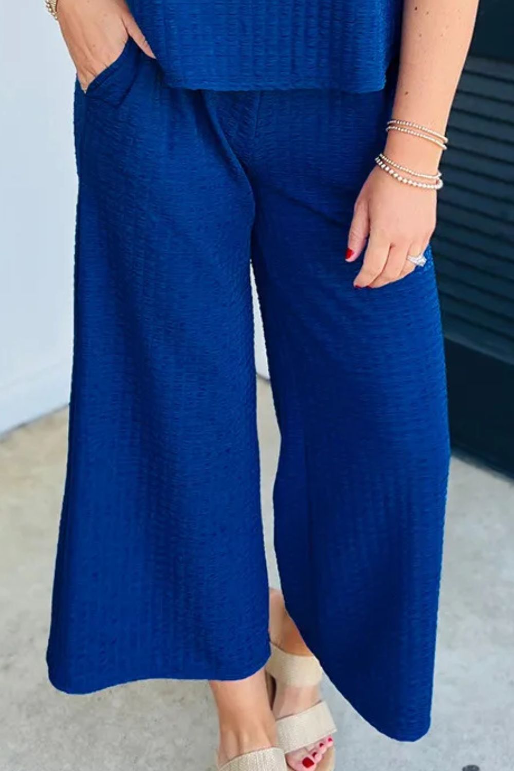 Royal Blue Top and Pants Set