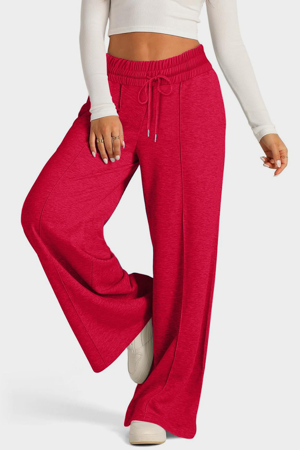 Drawstring Wide Leg Pants