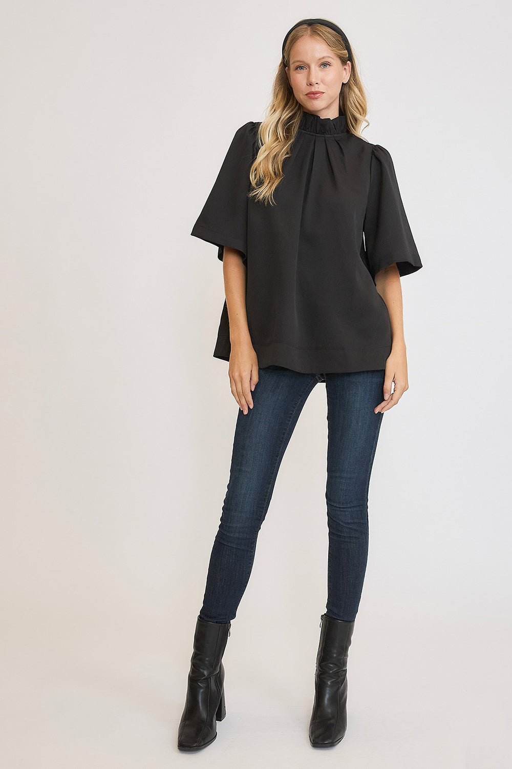 Back Bow Tie Blouse