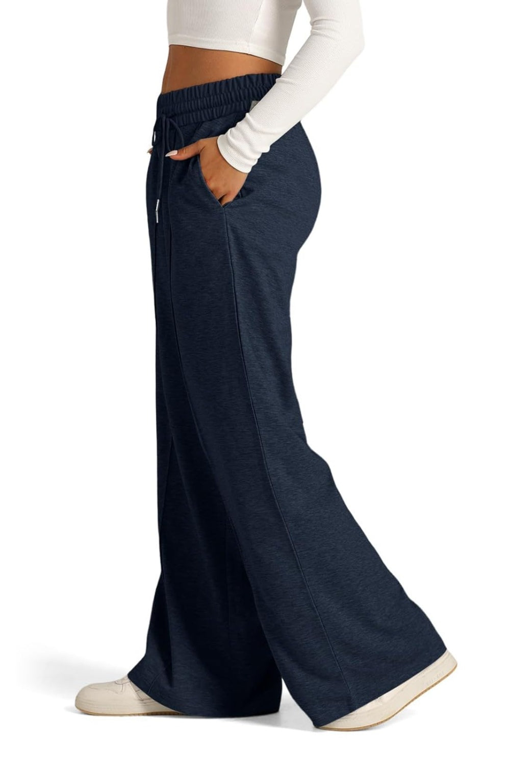 Drawstring Wide Leg Pants