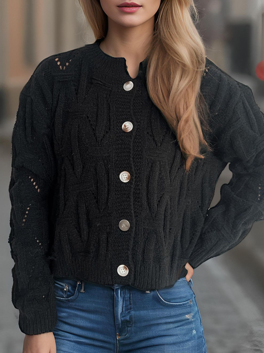 Openwork Cardigan