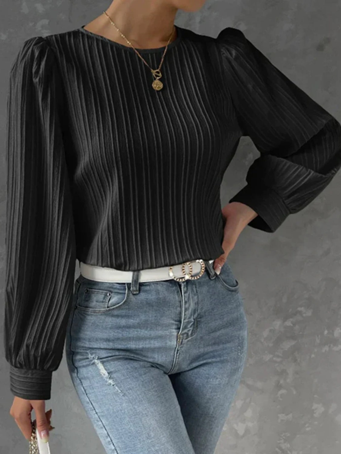 Lantern Sleeve Blouse