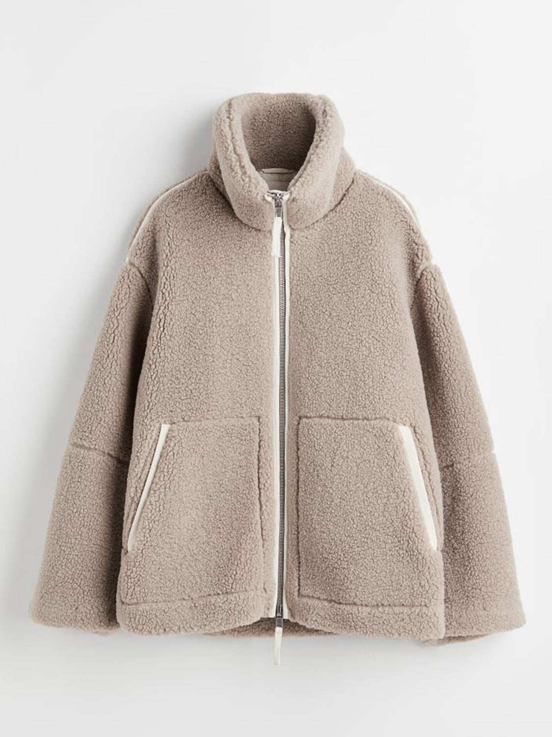 Zip Up Turtleneck Plush Jacket