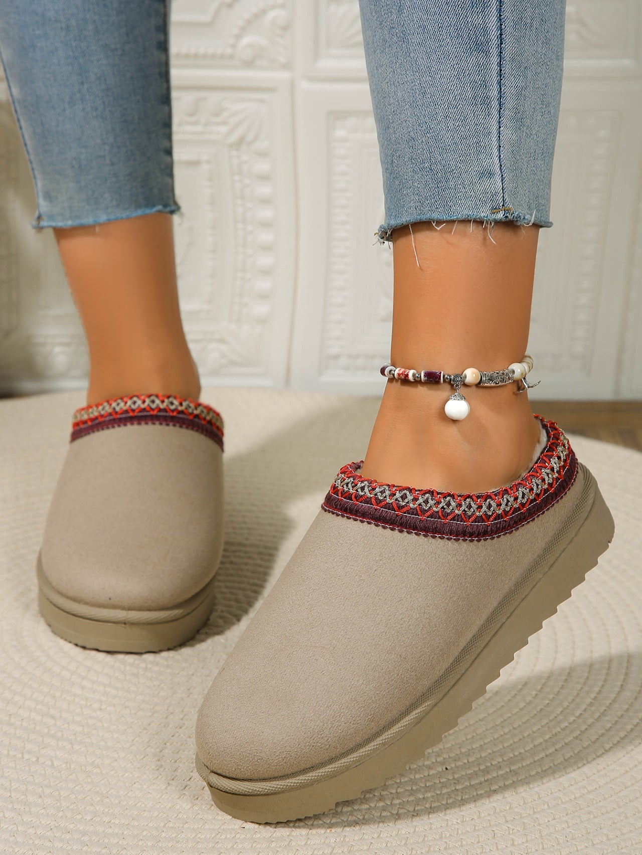 Plush Platform Slippers