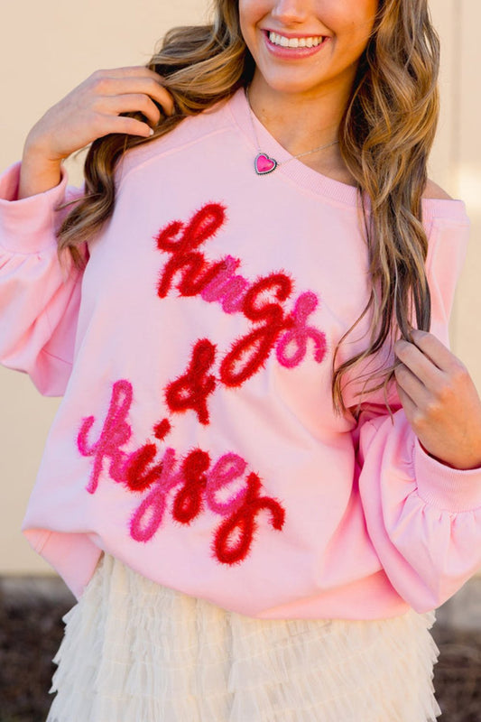 HUG AND KISSES Round Neck Sweatshirt