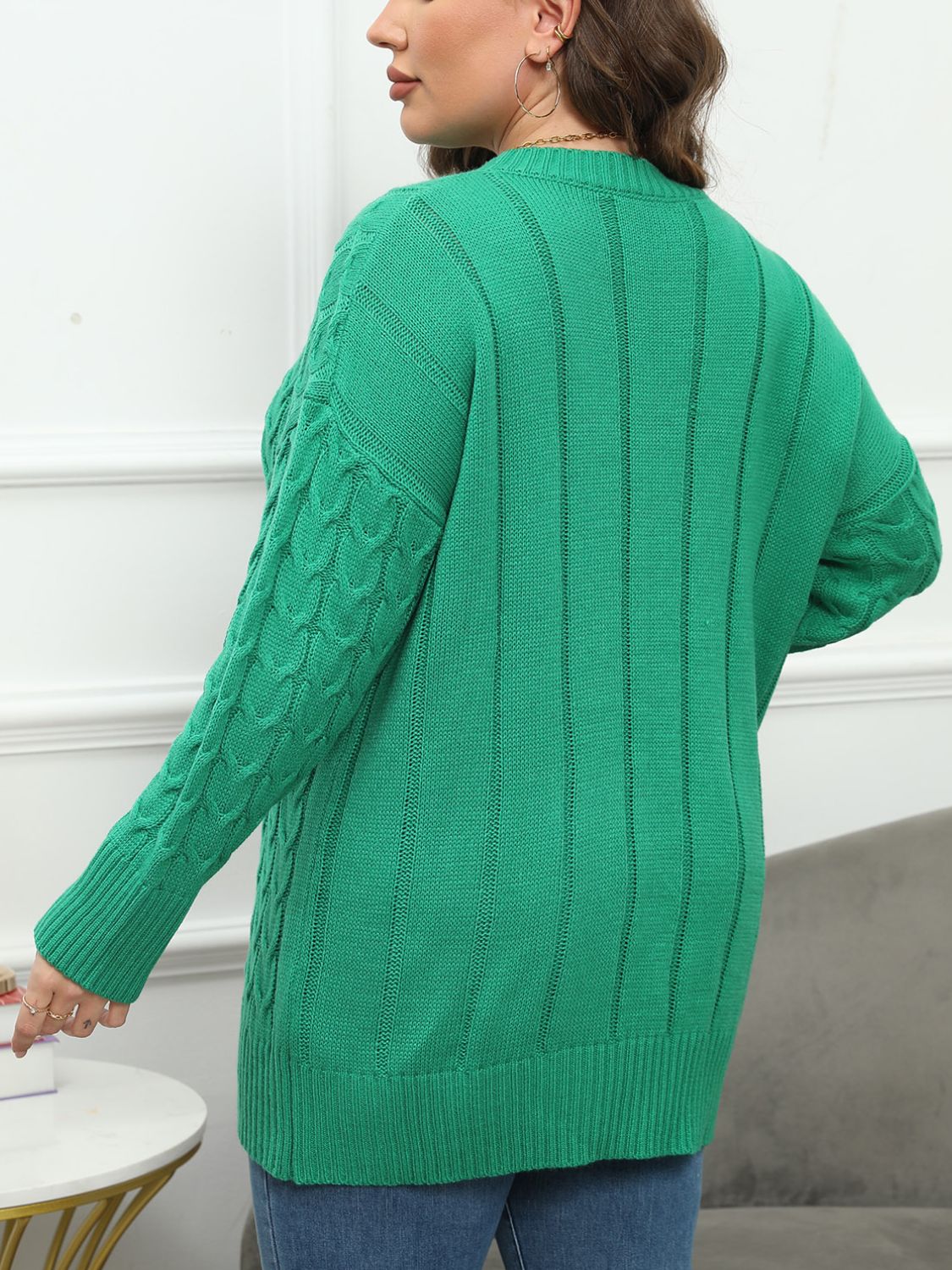 Plus Size Cable-Knit Sweater