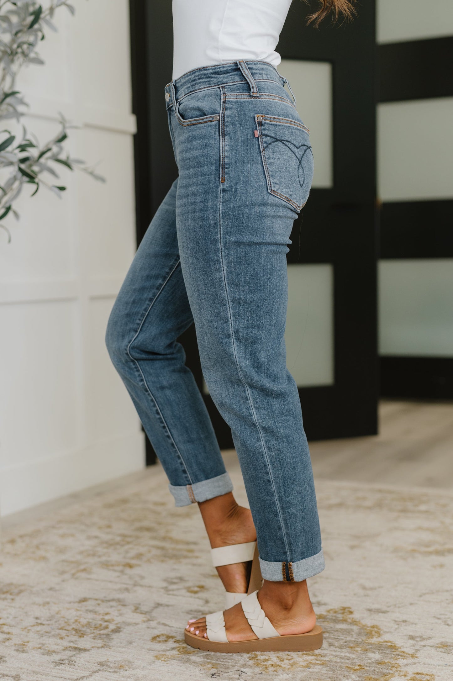Colette Mid Rise Boyfriend Jeans