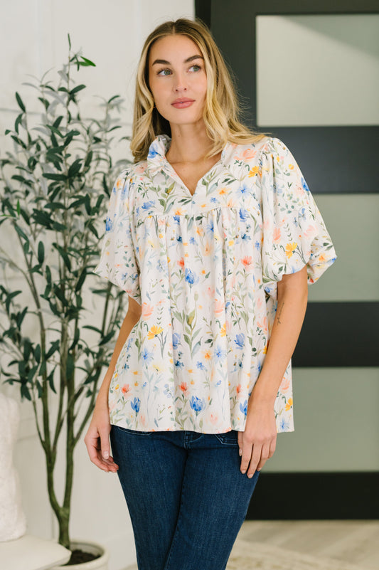 In All This Time Floral Blouse