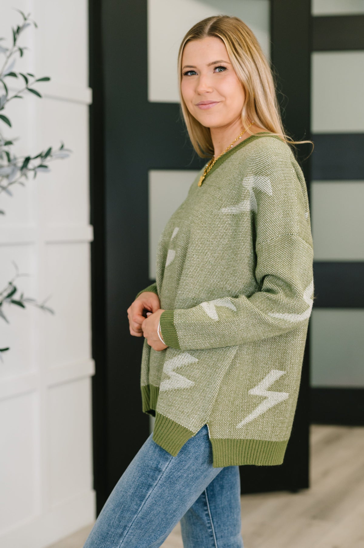 Shock Value Sweater in Olive