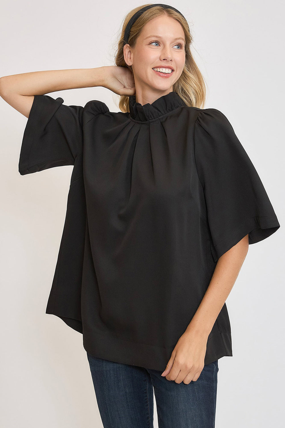 Back Bow Tie Blouse